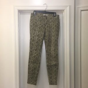 Rich & Skinny Green Snake Print Skinny Jeans